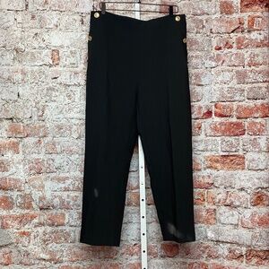 Zara Womenʻs Plus Size Black Pull On High Rise Straight Leg Dress Pants XXL